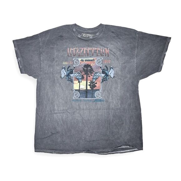 Urban Outfitters Led Zeppelin 1977 Band Tour Distressed T-Shirt Dress S/M - Picture 5 of 8